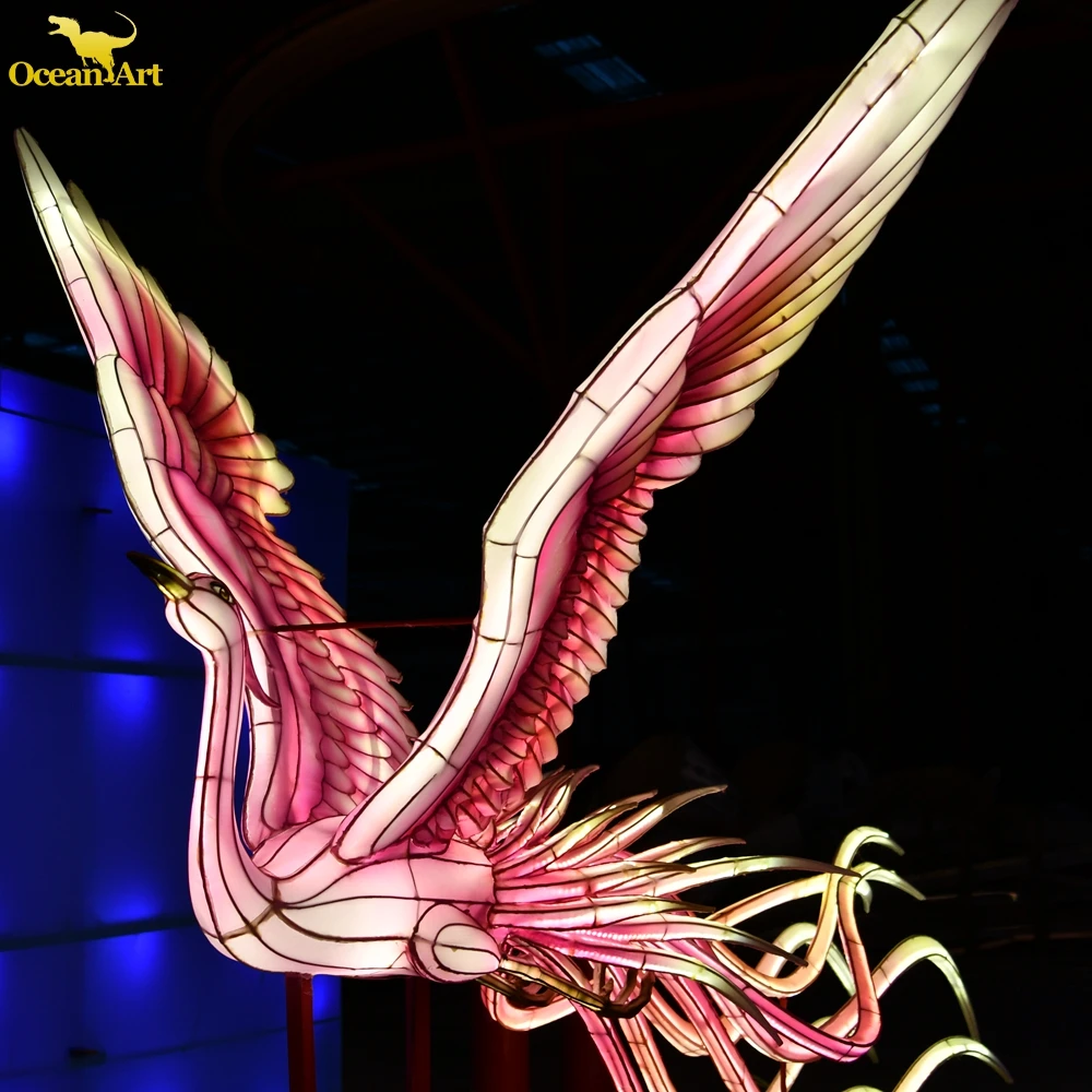 Mid Autumn Festival Lanterns Beautiful Silk Lantern For City