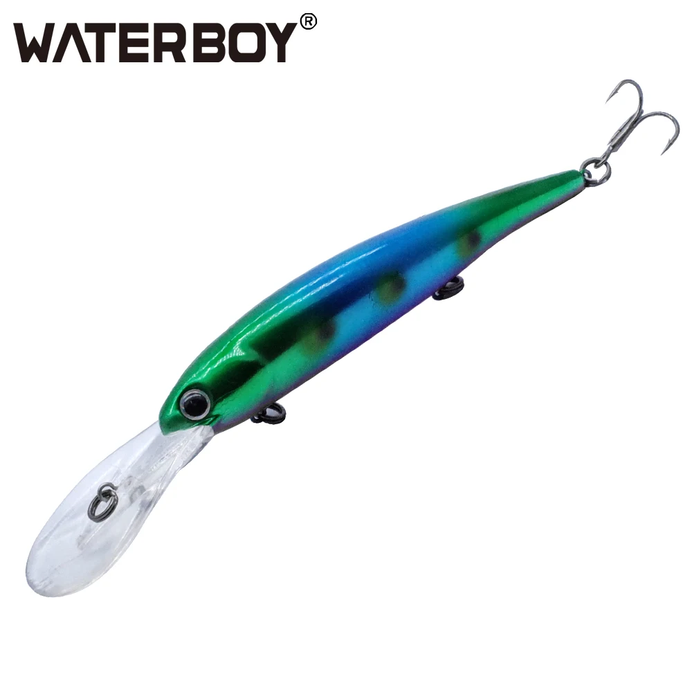 WATERBOY Long Lip Plastic Fishing Hard Lure 12cm 20g Pesca Isca Artificial Fish Minnow Lure Swim Bait