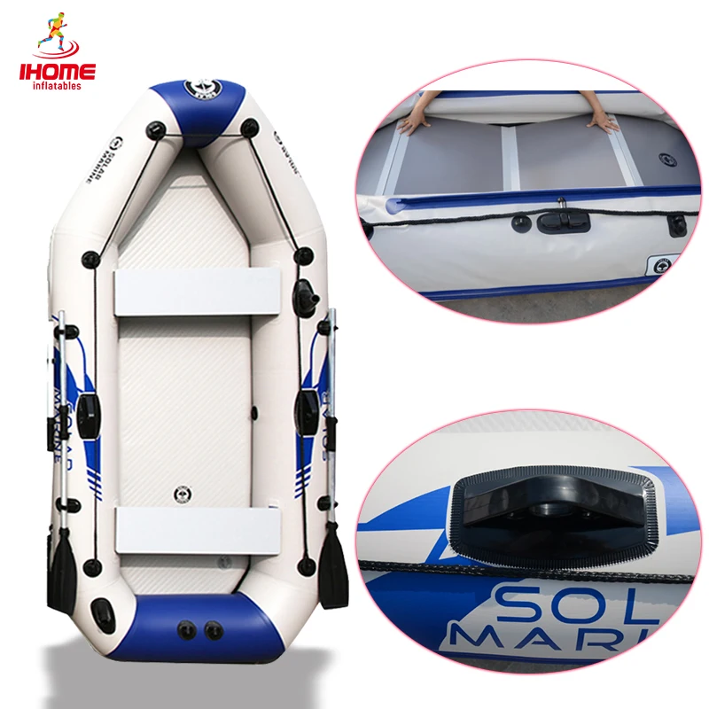 Hight quality Professional Inflatable 5-6 people Fishing Boat with removable wooden seat