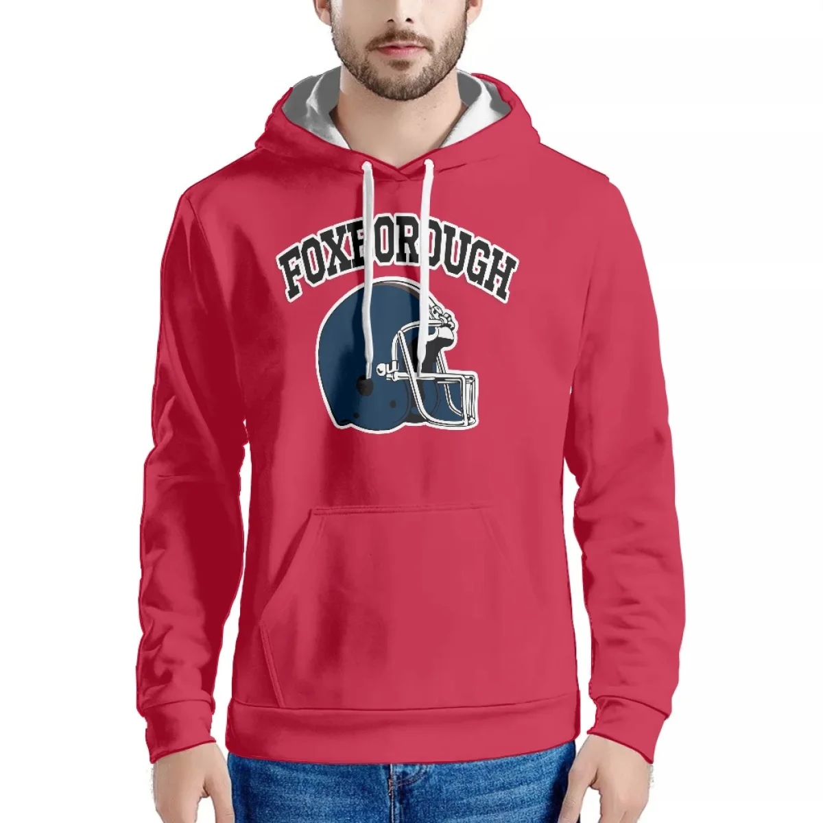 Custom Bill Team Logo Fans Blue Long Sleeve Hoodies Print on Demand Buffalo City Football Game Hoodies Jersey Dropshipping