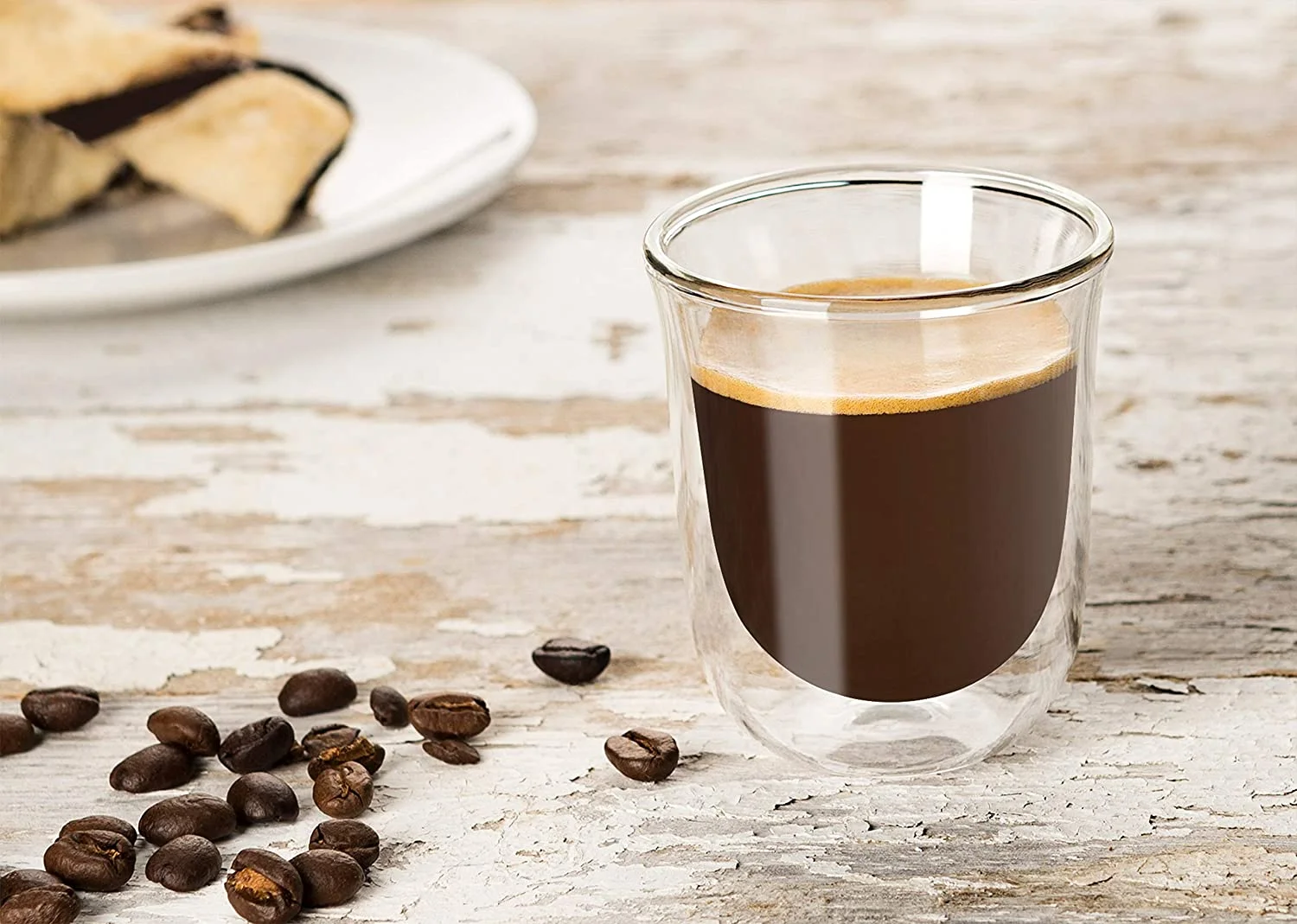 Household delicate Borosilicate Double Wall Insulated Cup Upside Down Double-Layer Beer Glass