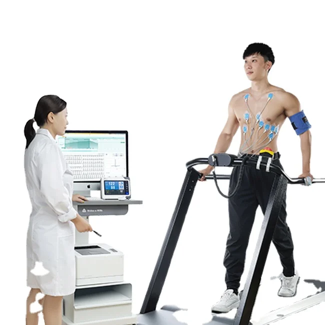 2024 Chinese manufacturer supplier electrocardiogram ecg device stress test system ECG with different treadmills and ergometers