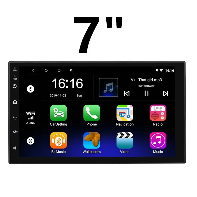 
Wholesale in stock 7 inch 1 16G car video Universal android touch screen car radio  (1600114720803)