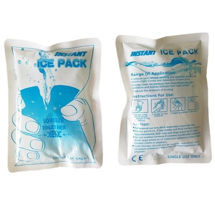 Hot Sale Disposable Custom Cheap Medicine Freezer Blue Instant Ice Cold Packs Gel for Injuries Reusable Pack Injury