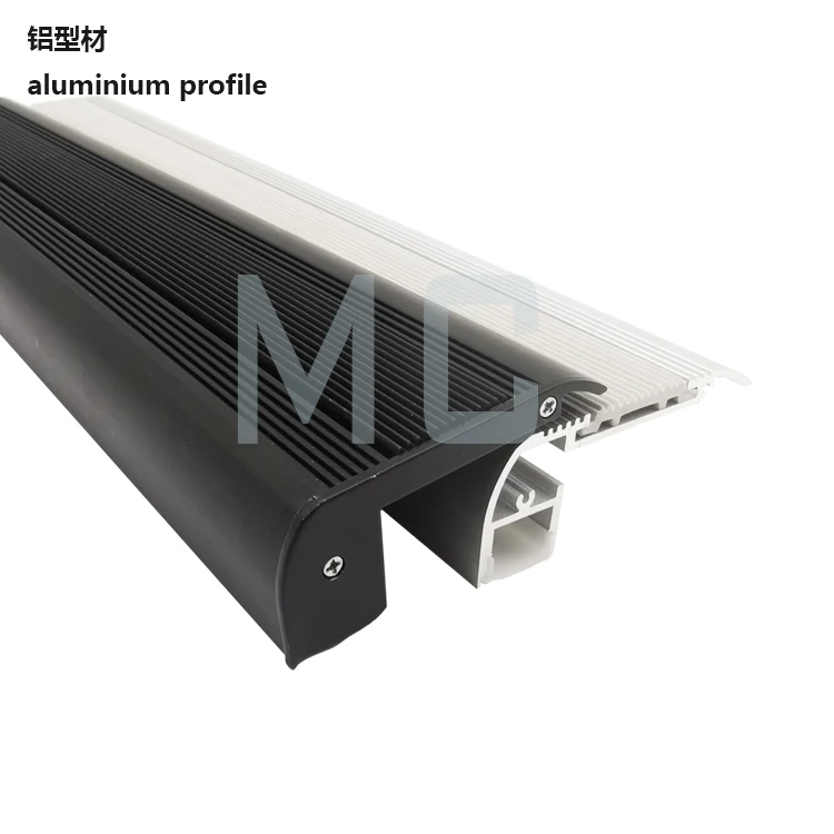 Foshan supplier led aluminium profile for led strip stair nosing profile led step alu profile aluminium stair light channel