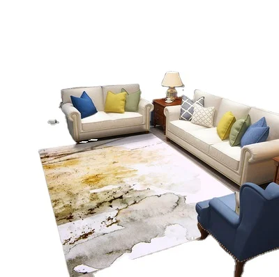Modern Design Cross-Border Abstract Printing Shaggy Carpet 3d Printed Living Room Large Area Carpet Floor Rugs Mats