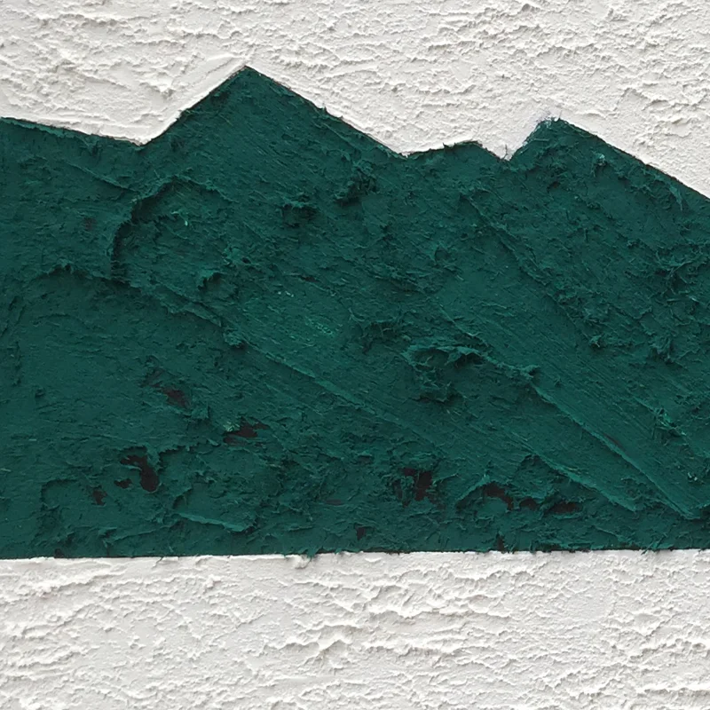 Modern Abstract Design Green Canvas Handmade Wall Art Simple Thick Texture Oil Paintings for Living Room