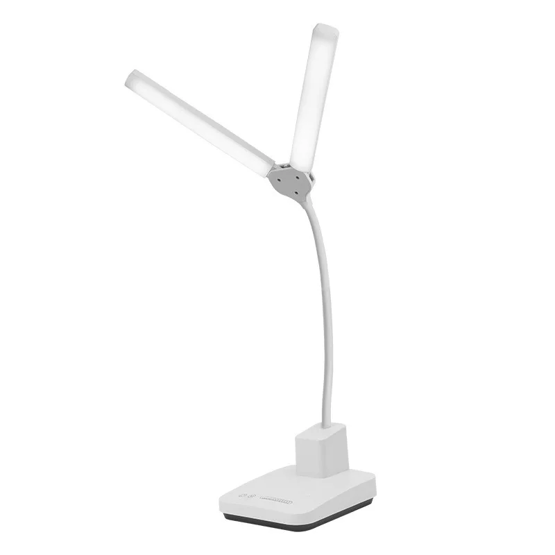 Hot sale 180 degree folding double lamp LED reading eye protection office desk lamp