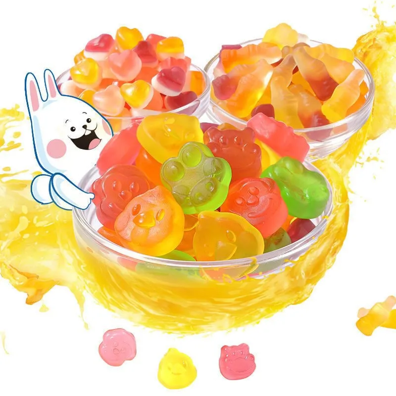 Большие пакеты gummy candy bear Le Chew Q для фруктов смешивание и сочетание мелких снэков сэндвич-конфет