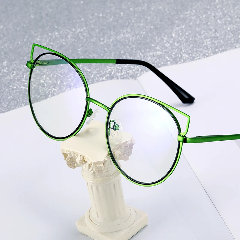 MS 91235 Lively Bright Colors Eyeglass Frames Custom Logo Eyeglasses Blue Light Glasses For Women Cat Eye Glasses Frame