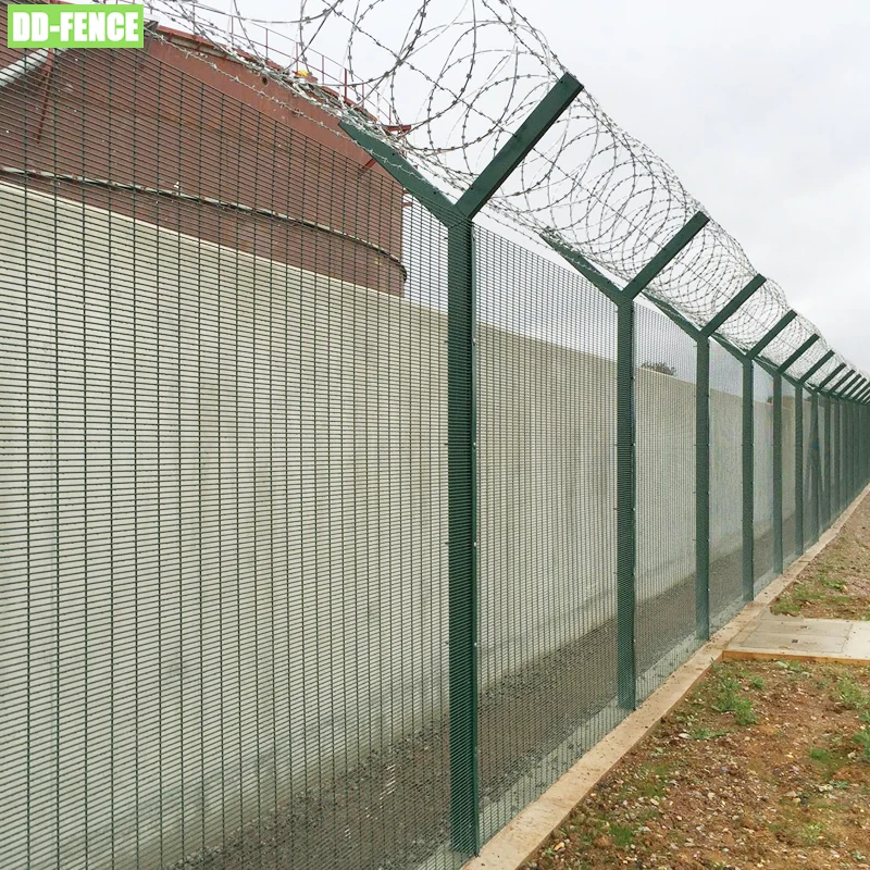 South Africa Galvanized Perimeter Safety 3D High Security 358 Fencing Anti Climb Prison Airport Fence