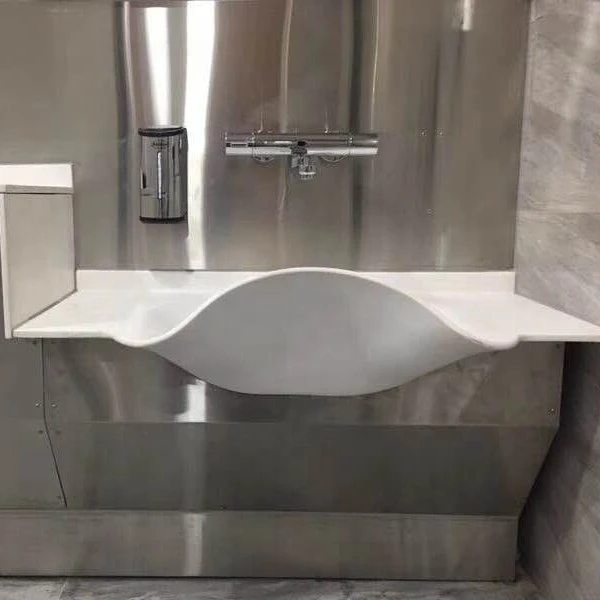 Modern white  Public Bathroom Hospital Hand Washing Sink