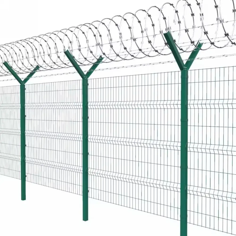 Airport High Security 358 Anti climb Fence with Secure Wall for Commercial Residential Airport Boundary