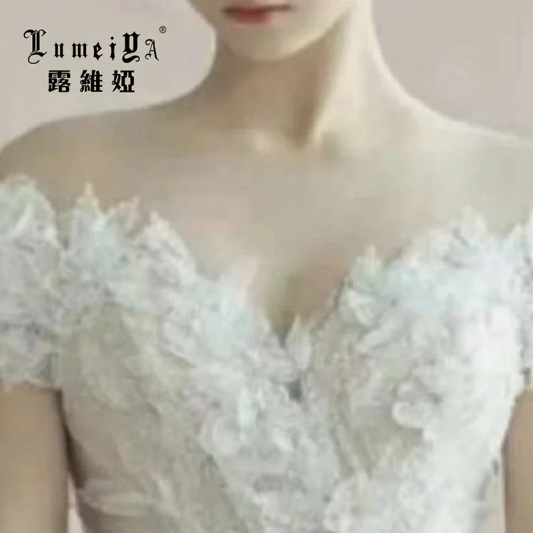 Кружевное Свадебное блестящее роскошное бальное платье Guangzhou с коротким рукавом и бусинами, свадебное платье, свадебное платье с кристаллами, свадебное платье