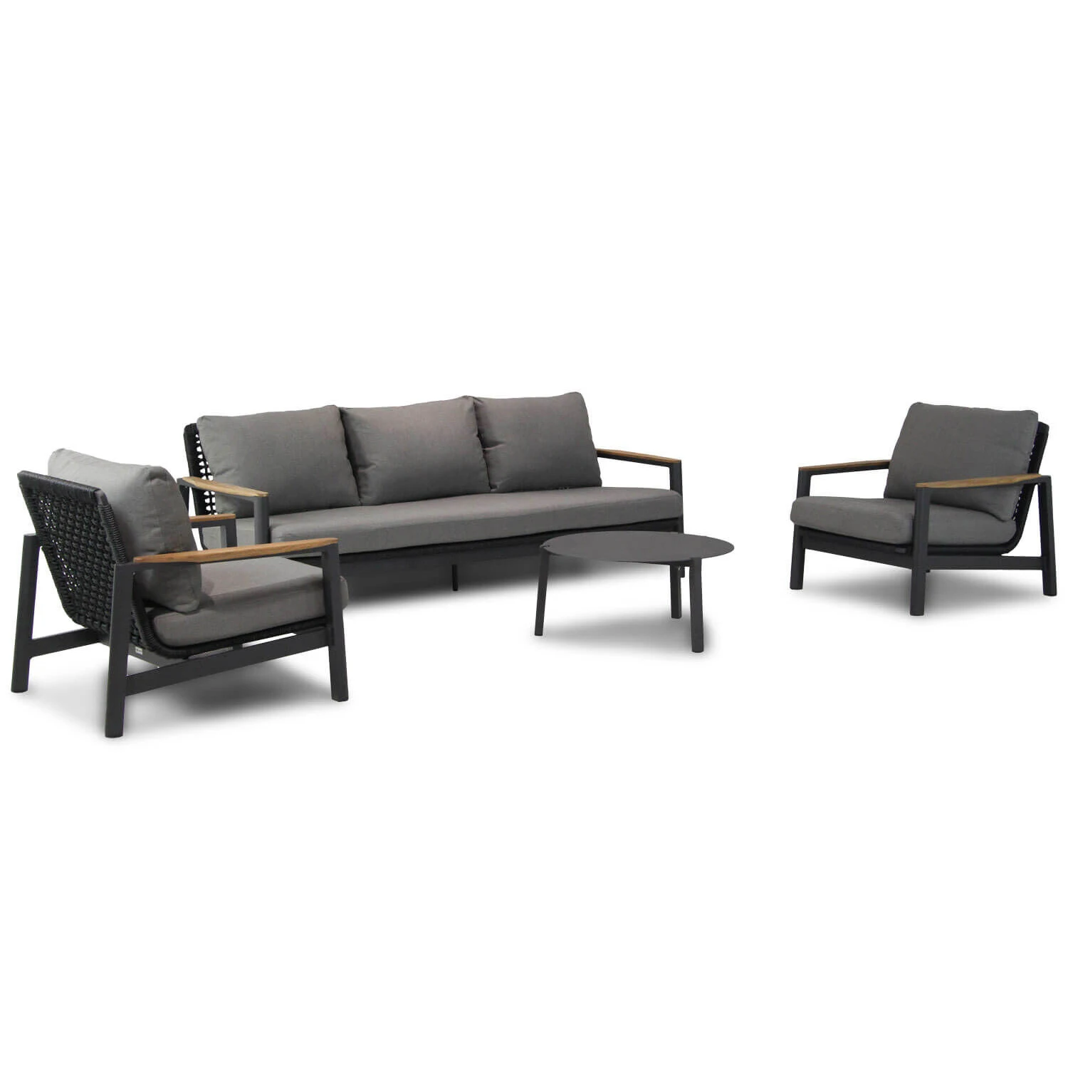 Aluminium Alloy Frame Weather Proof Factory Design Outdoor Sofa Aluminium Rope Patio Furniture