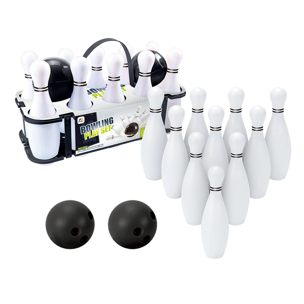 AOJIE Hot Sale Portable Box Kids Bowling Set Bowling Game Toys With 10 Pins 2 Balls Indoor and Outdoor Game For Gift Children