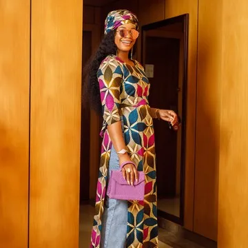 New Designs Africa Print Women Ankara Round Neck Half Sleeve Maxi Bodycon Dress Africa Women Gown Africa Kaftan with Side Slits