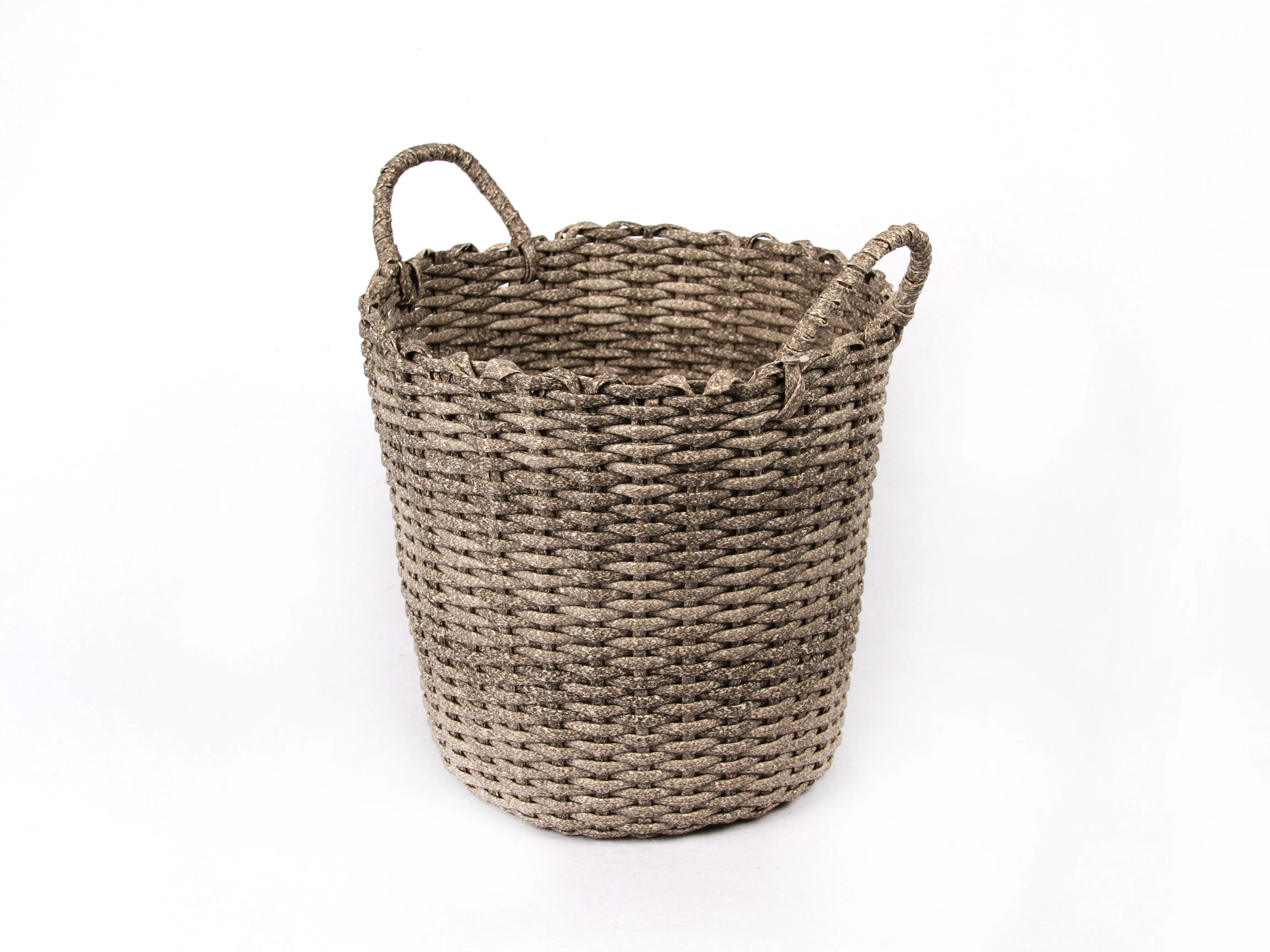 big Storage Baskets plastic pipe flowerpot brown grey Vegetable basket Foldable Soft Handmade