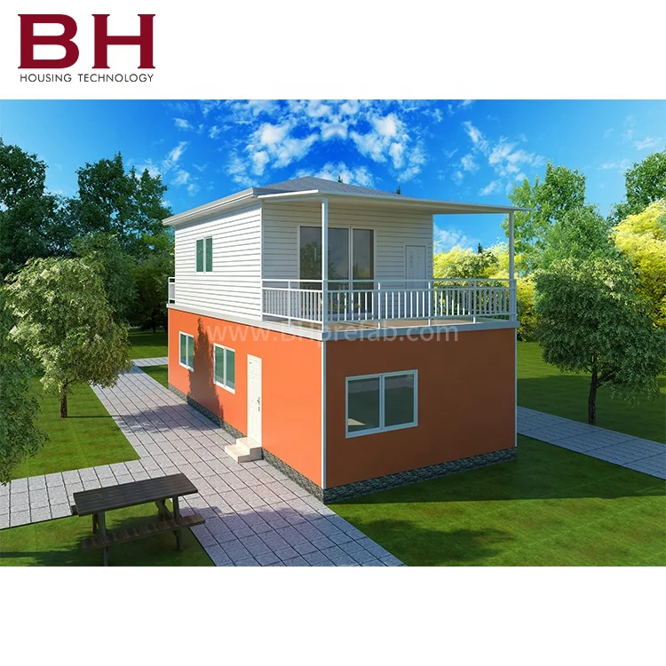 Быстрая установка стальная конструкция сборная роскошная вилла Двухэтажный Сборный Дом контейнерный дом