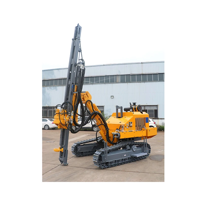 DTH Hydraulic Blasting Rotary Drilling Rig Equipment with Hammer Air Compressor High Drilling Efficiency Portable Mining Project