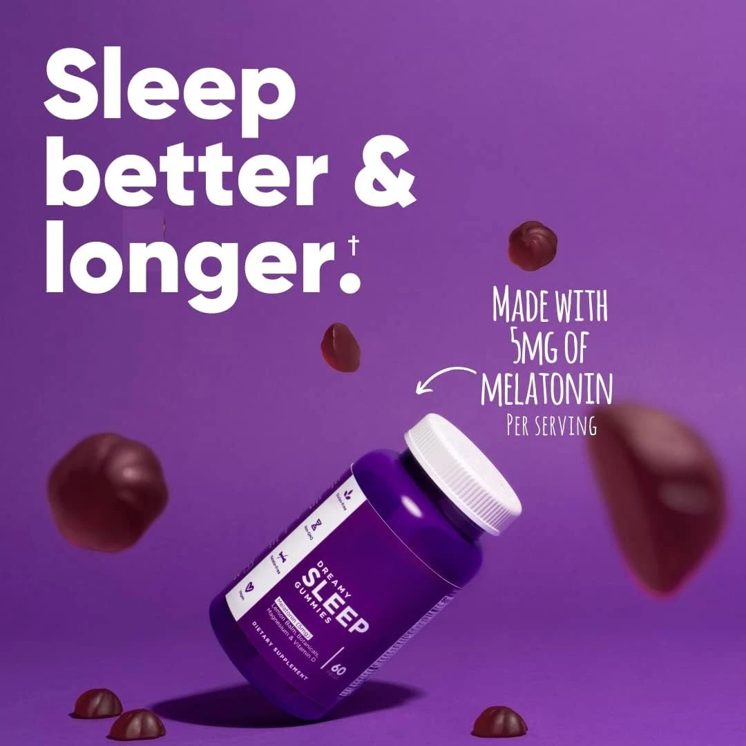 Dreamy Sleep Gummy Melatonin Vitamin D Magnesium Lemon Balm Extract GUMMY