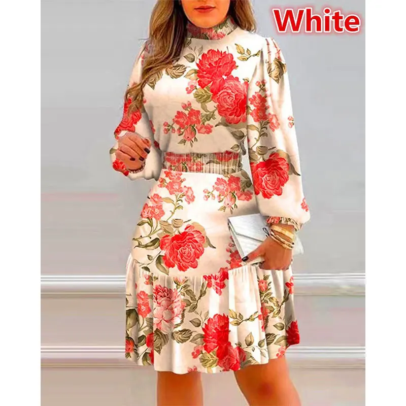 Trendy Women Dresses Fashion Casual Dress Women Floral Printed Maxi Women Dresses Sundress