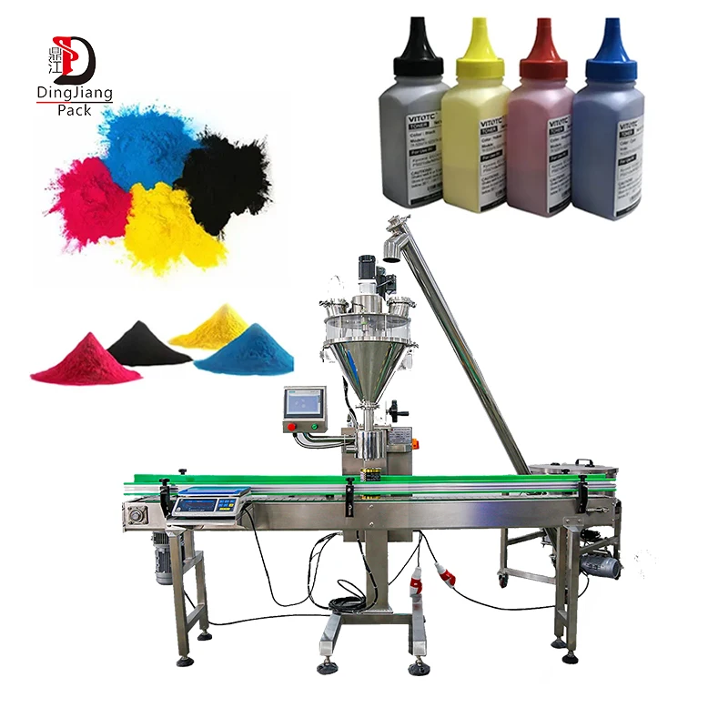 Automatic dry chilli spices toner powder filling machinery