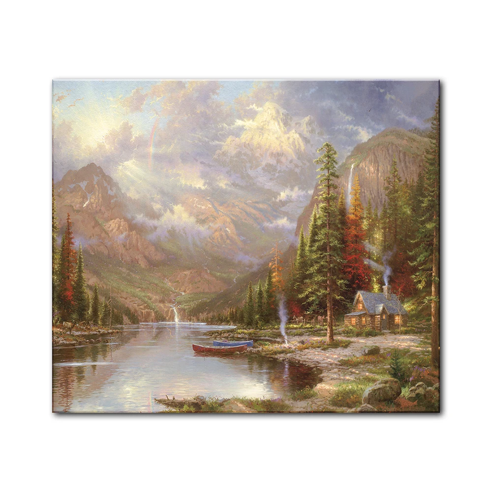 Canvas hand painting wall art modern wall picture flower oil painting