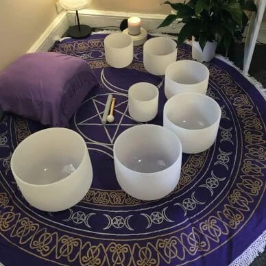 high quality white frosted wholesale crystal Singing Bowls crystal healing quartz bowls