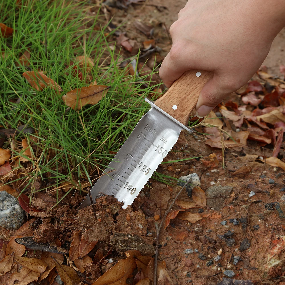 High quality popular japanese wengue handle japanese garden knife hori hori digging knives