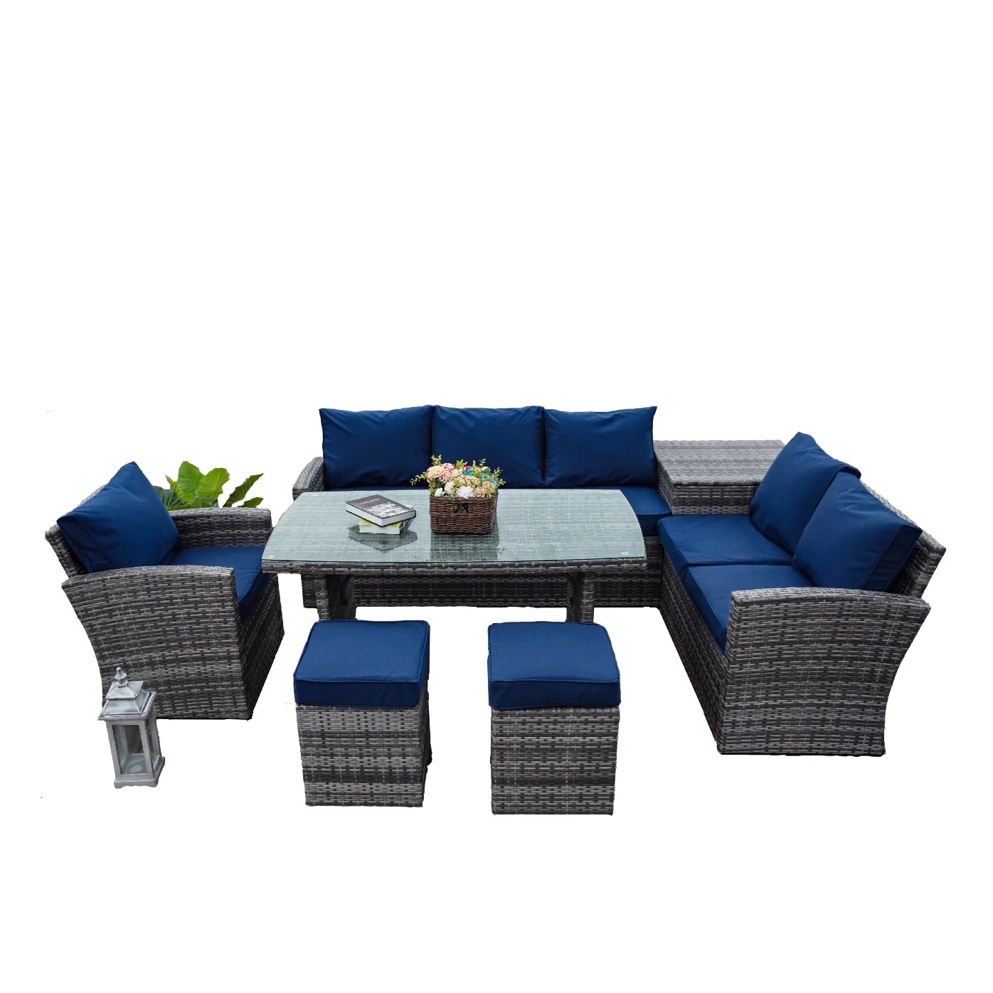 Hot Sale Cheap Outdoor Rattan Sofa Sets Outdoor Patio Sofa Luxury Garden Sofa Set Direct Wicker Furniture