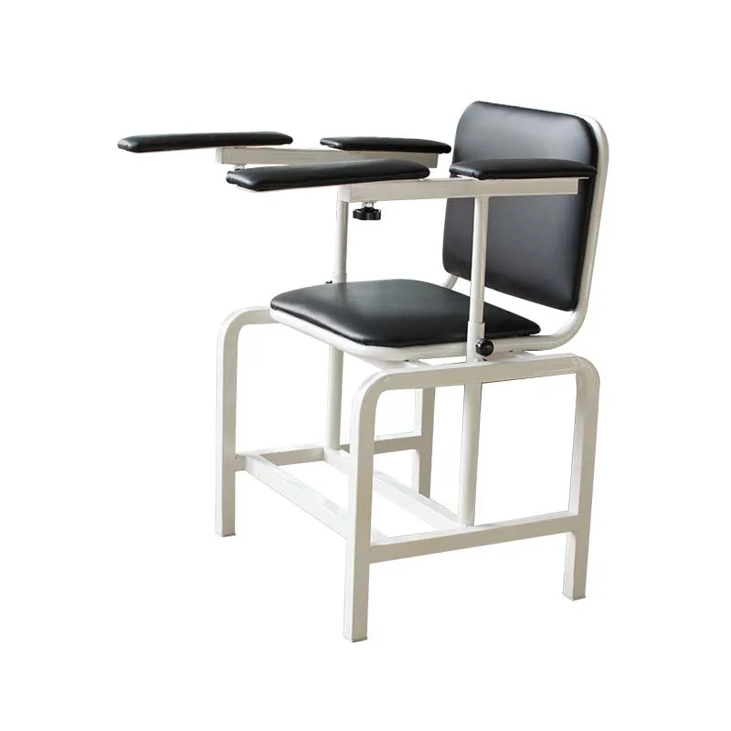 Black Hospital Medical Manual Lab Phlebotomist Chair With Cabinet