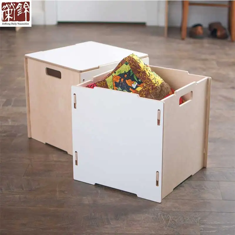 
Kids Playroom Furniture Wooden Storage Box Birch Ply wood Game Box Kids Toy Box 