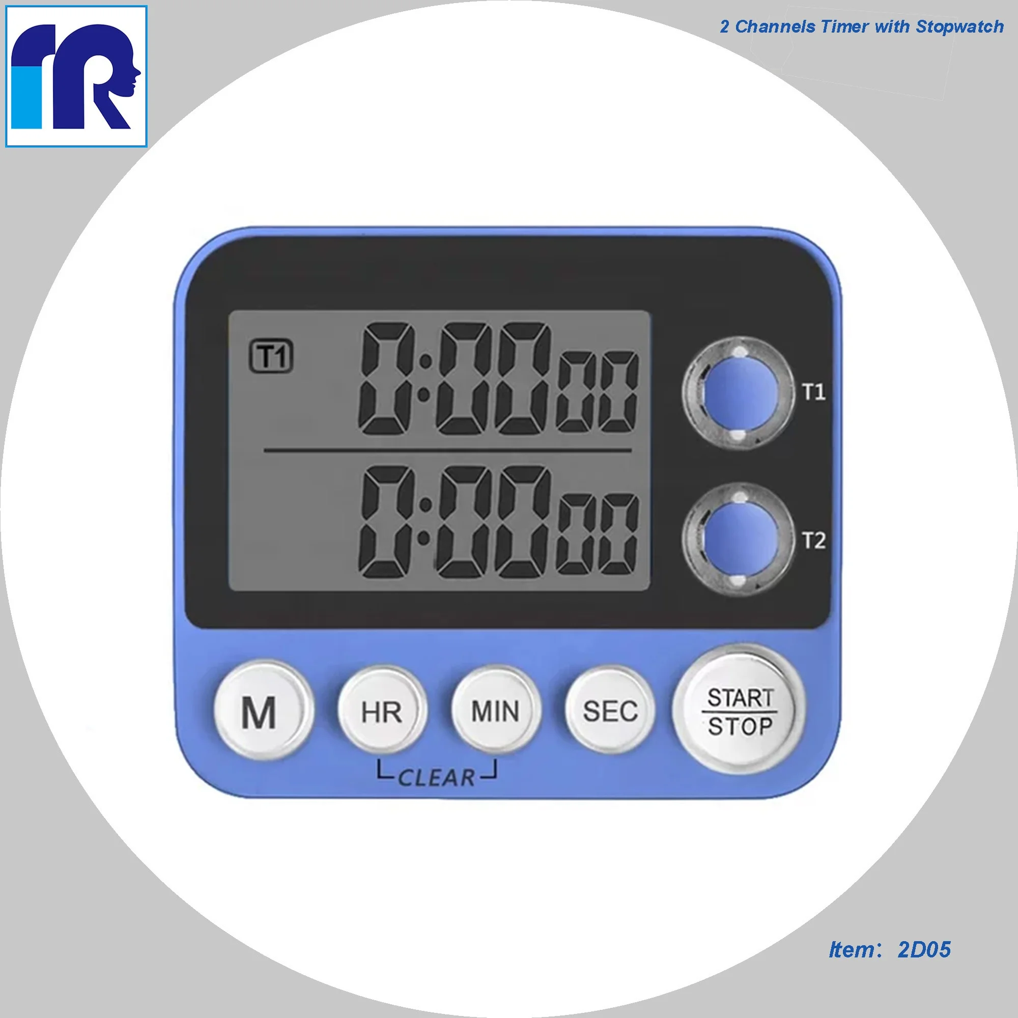 Digital Dual Kitchen Timer Cooking Timer Dual Count Up Down Timer with Magnetic Back Large Display Adjustable Volume