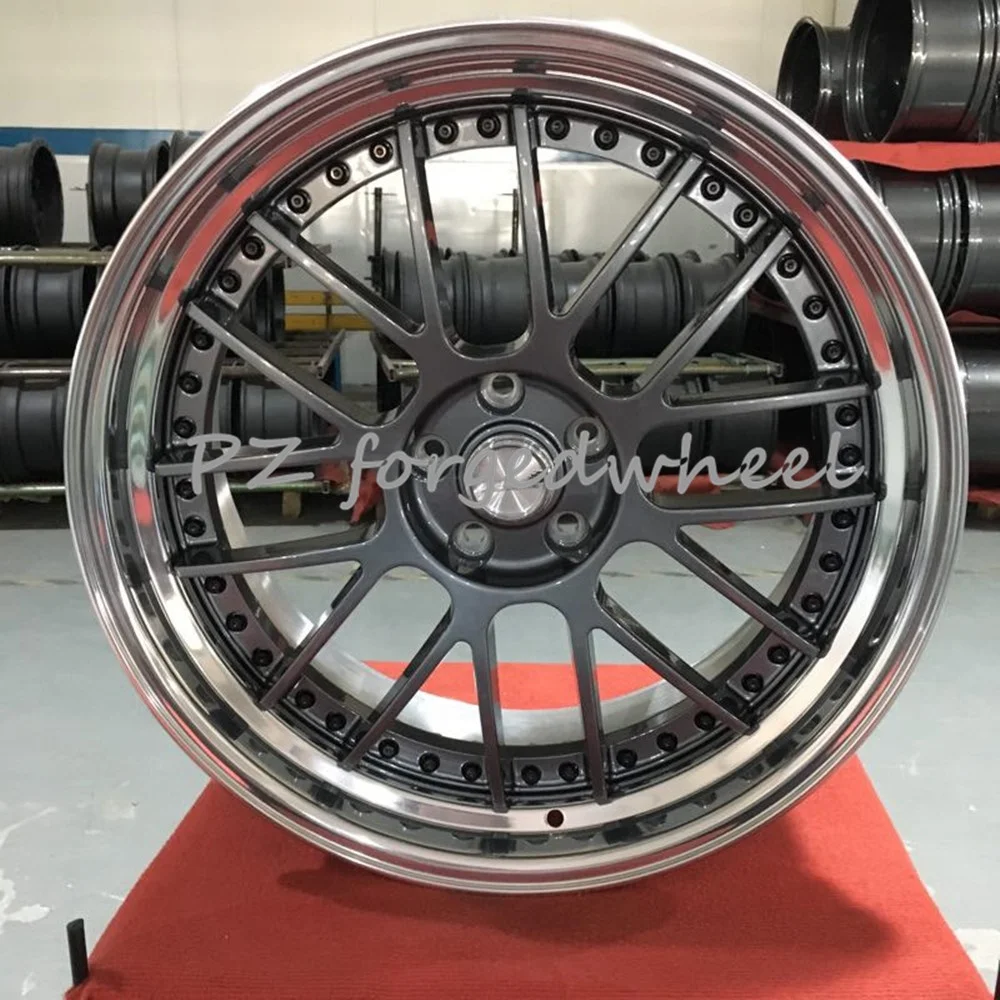 Pengzhen 5x114.3 wheels grey painted 18 19 20 21 22 23 24 inch 2 piece multi spoke forged alloy wheels for Toyota Alphard