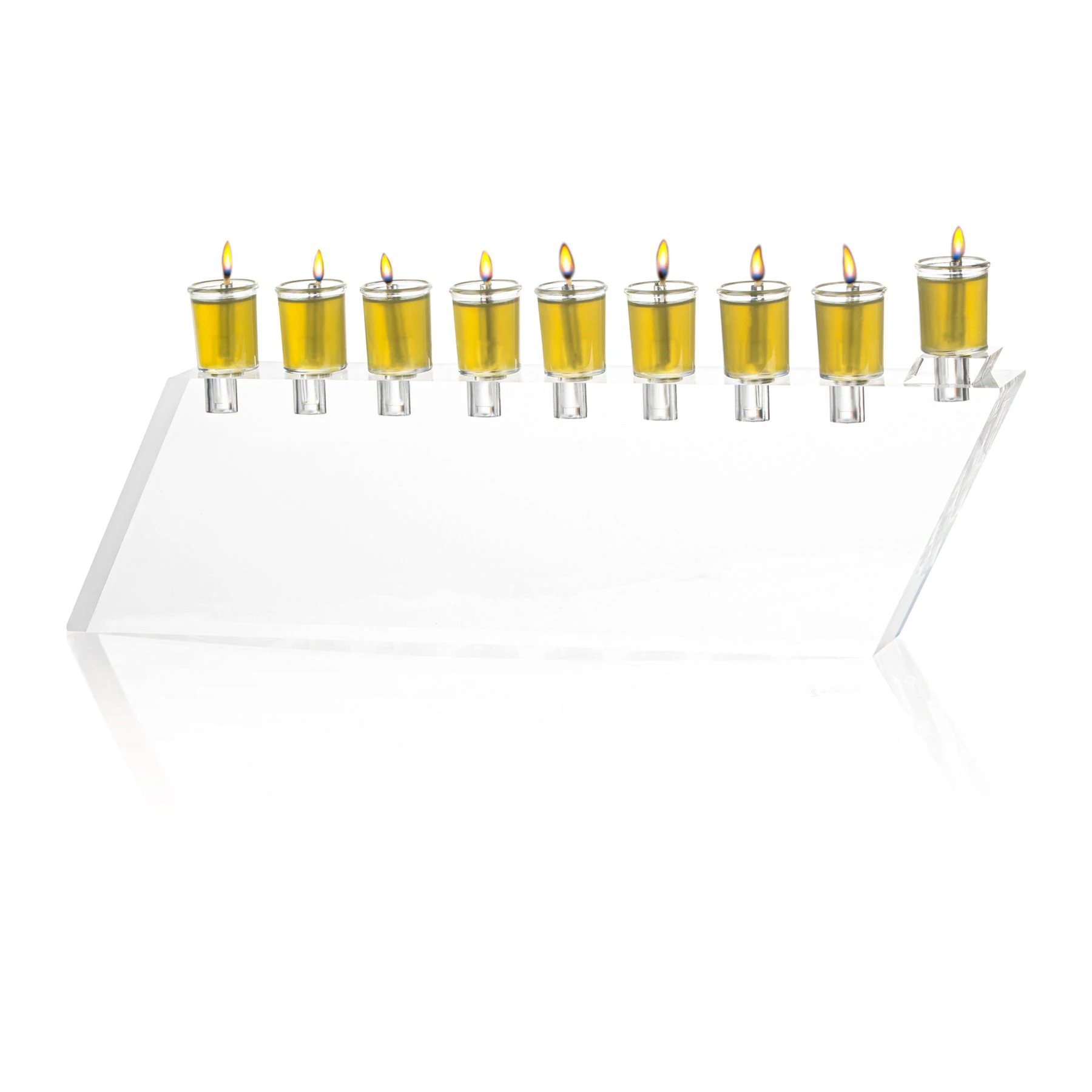 Acrylic Chanukah Menorah Hanukkah Jewish Lucite Mini Oil Cup For Menorah
