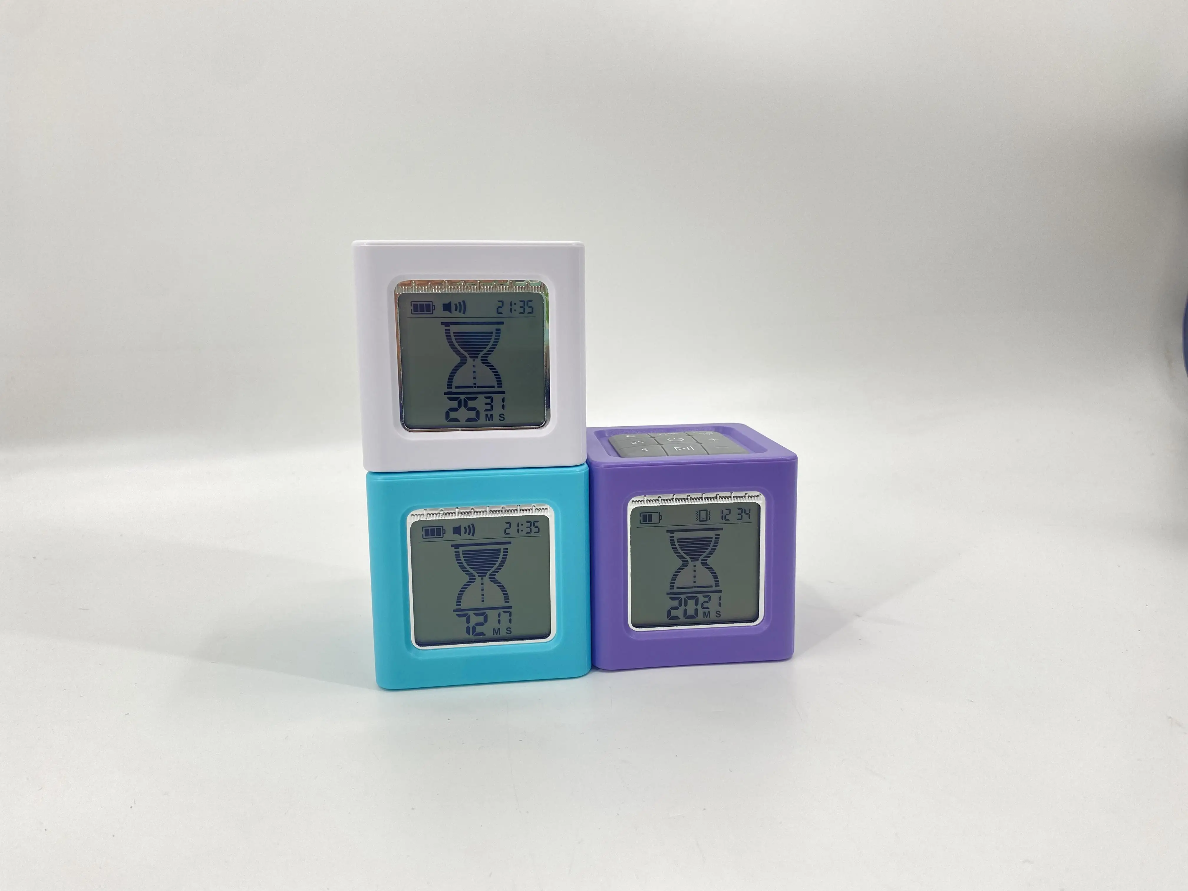 Time management convenient operation plastic cube digital timer for kitchen cooking and study