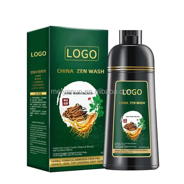 Hair Dye Fast Darkening Wash White To Black In 5 Minutes One Black Shampoo Herbal Plant