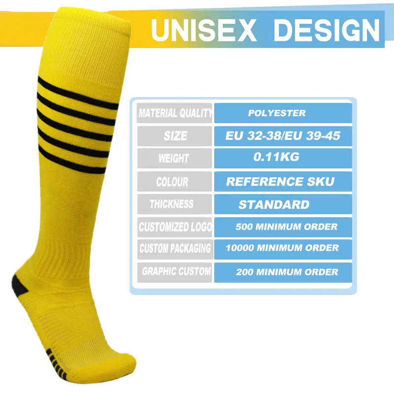 Wholesale Thai quality anti-slip soccer stockings custom compression grip socks football socks men