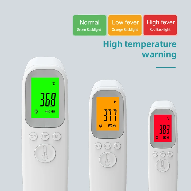 Non-Contact  Thermometer Adults and Kids Electric Plastic Material Forehead Infrared Thermometer with Removable Battery