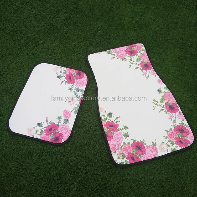 
Personalized Fashion Cow Head Floral Printed Car Floor Mat 
