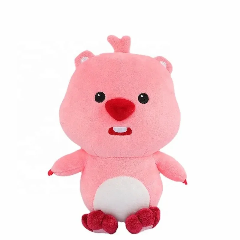 Hot selling product LOOPY stance base stuffed beaver figurine decorative cute pink beaver plush model action toy anime amplified