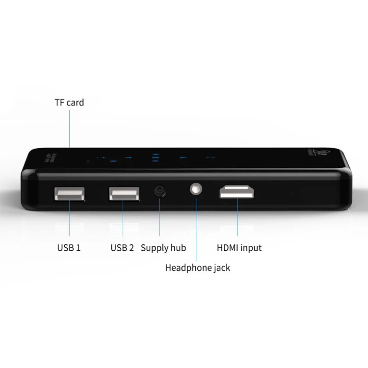led mini pocket projector X2 BT DLP DMD + RGB LED S905 1 + 8GB / 2 + 16GB X2 Mini projector
