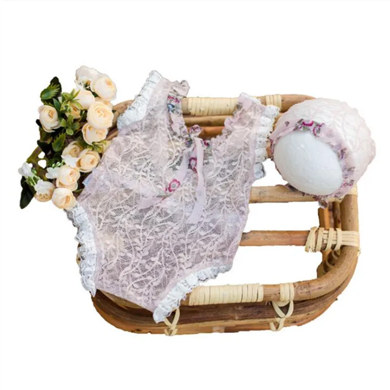 Newborn children baby lace diapers photo props girl lace skirt pastoral style