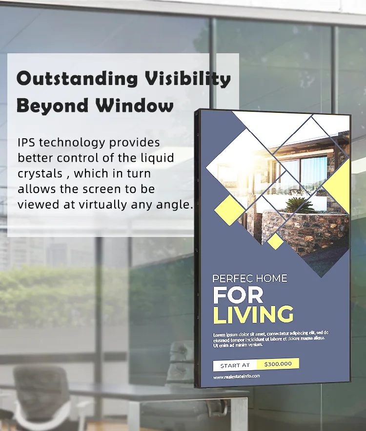 window facing display