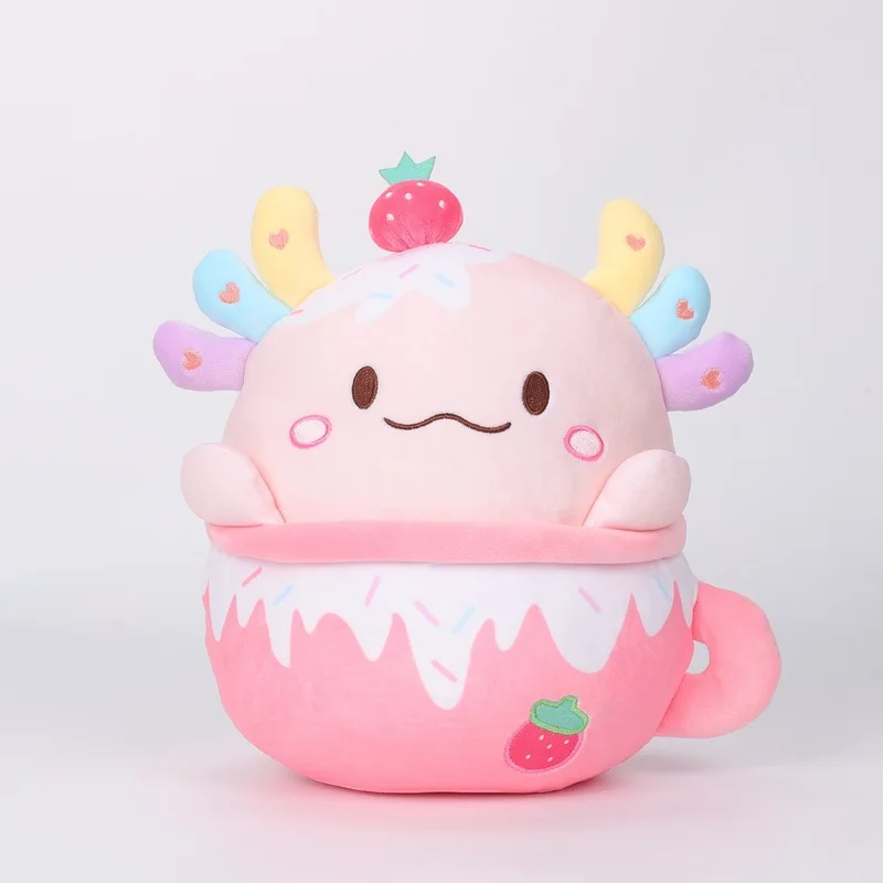 Cup Animal Series Stuffed Animal Plush Toy Cute Pink Cup Salamander Holiday Gift Banana Corgi Doll
