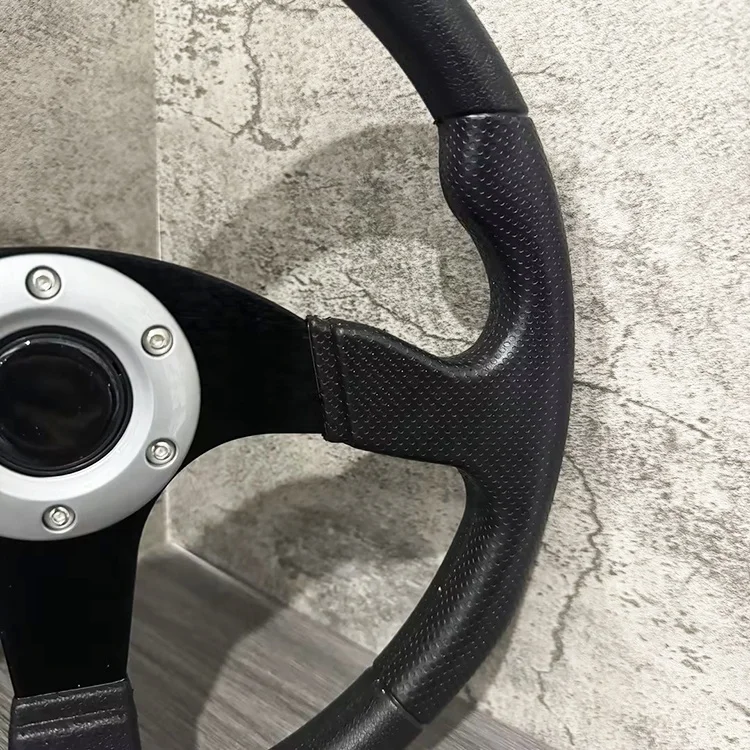 14inch 350mm PU Leather Car Racing Steering Wheel Aluminum Alloy Deep Corn Dish Sport Drifting Steering Wheels