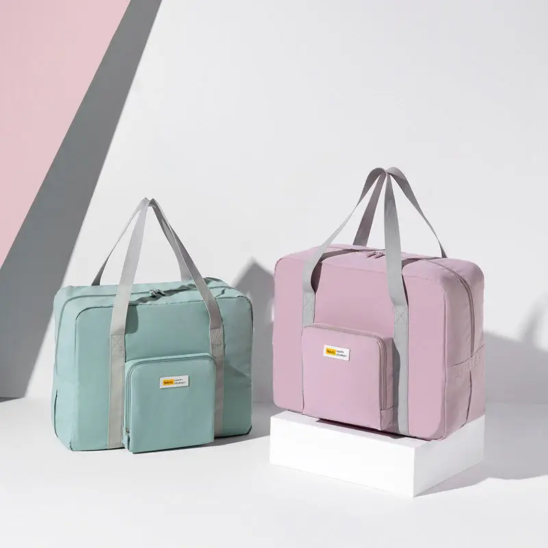 Foldable Travel Custom Lightweight Duffel Bag pink travel bags Waterproof Carry On Luggage Bag