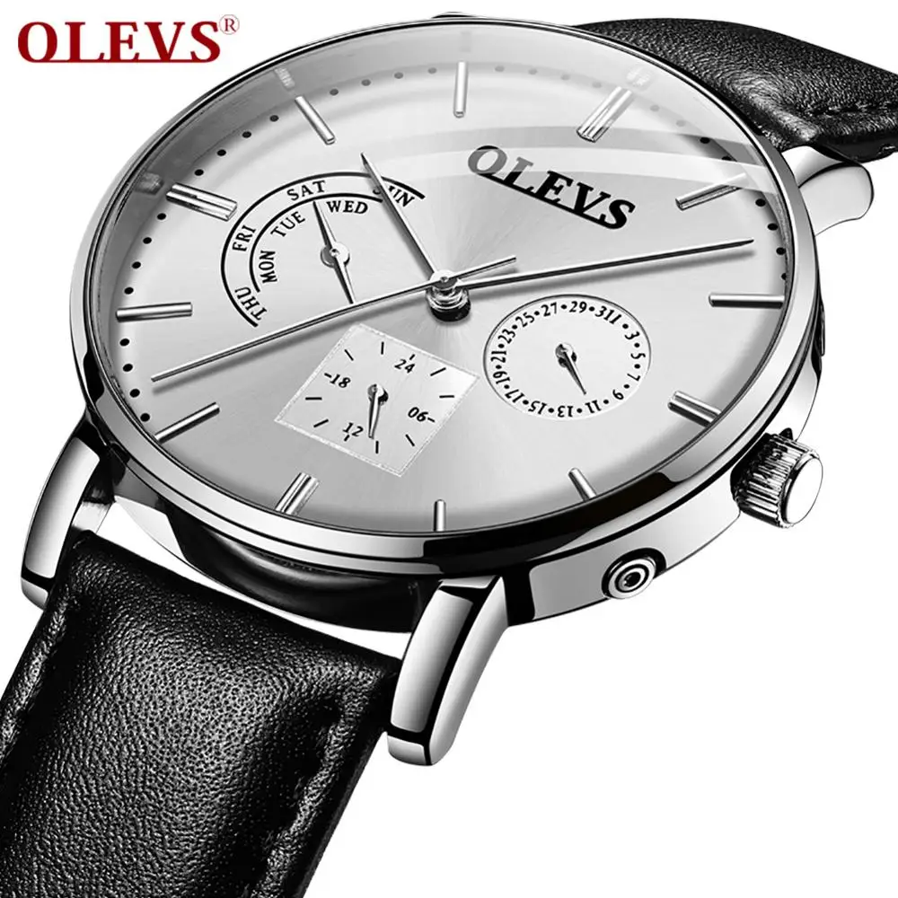 
2019 fashion OLEVS Mens watch top luxury men watch multi-functional leisure waterproof automatic mechanical watch 