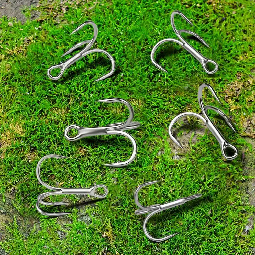 Super Strong Treble Hooks Fishing Tackle High Strength High-Carbon Steel Jigging Hook Saltwater Fishing Hook